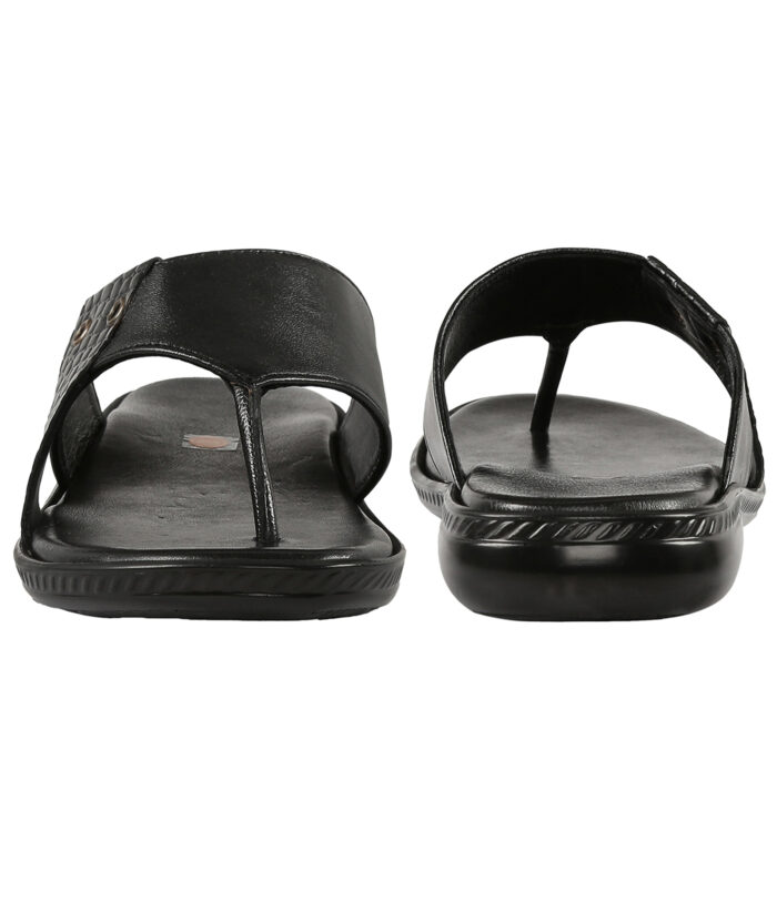 Black Leather Slippers - Image 3