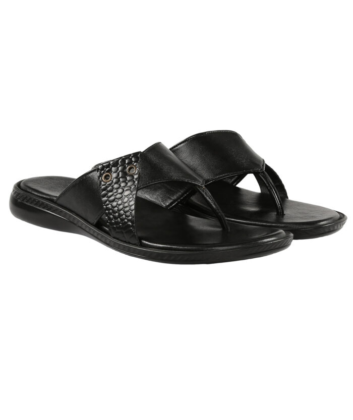 Black Leather Slippers - Image 5