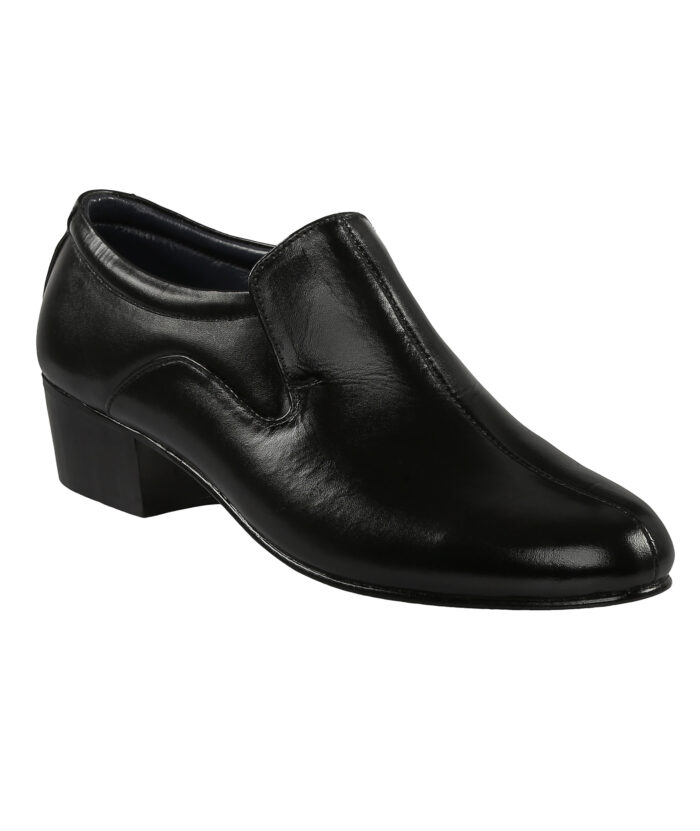 Black Leather Slip On Shoes