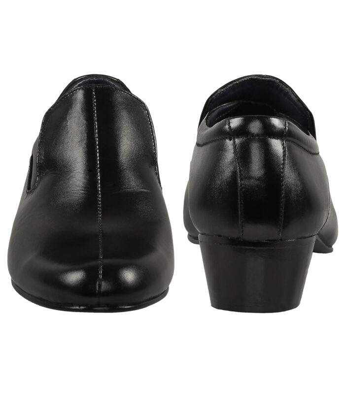 Black Leather Slip On Shoes - Image 3