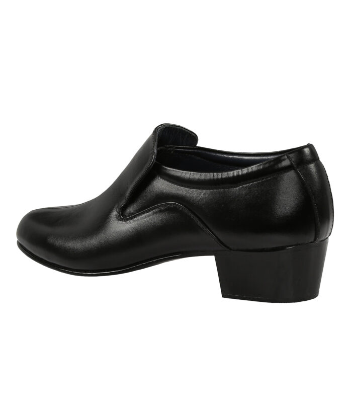 Black Leather Slip On Shoes - Image 6