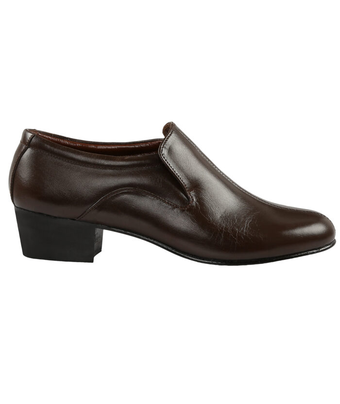 Brown Leather Slip On Shoes - Image 2