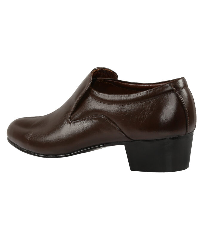 Brown Leather Slip On Shoes - Image 6