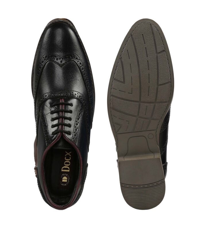 Black Leather Brogues - Image 4