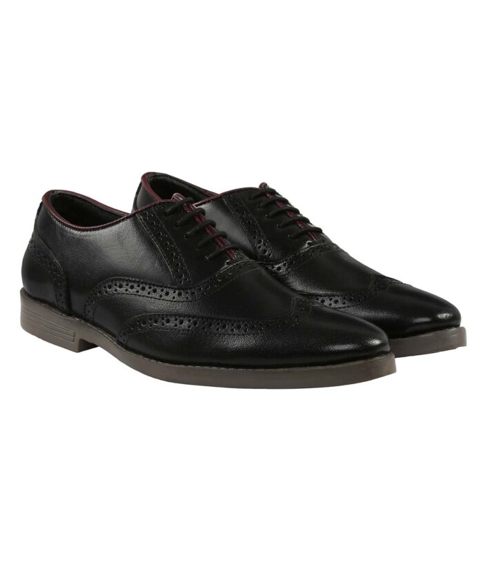 Black Leather Brogues - Image 2