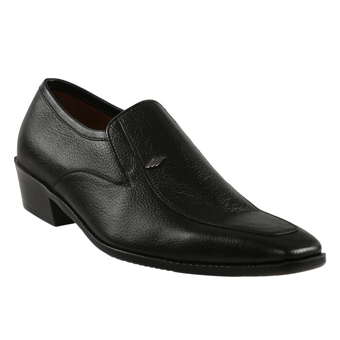 Black Leather Slip On Shoes