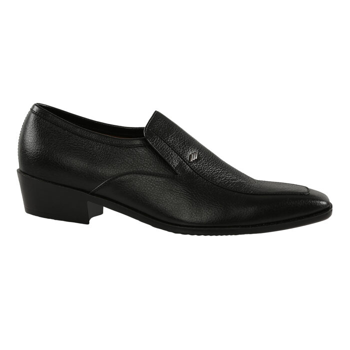 Black Leather Slip On Shoes - Image 2