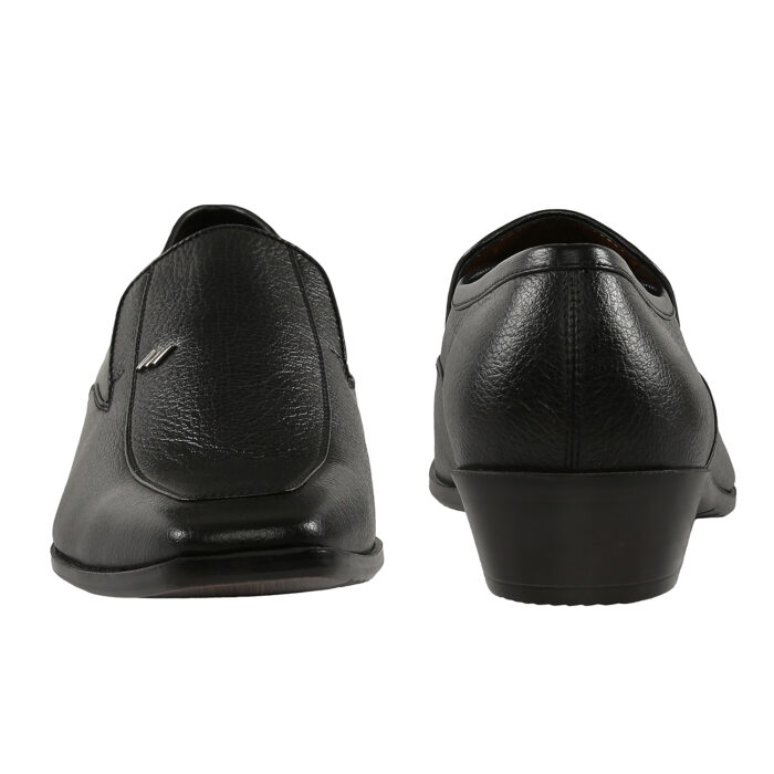 Black Leather Slip On Shoes - Image 3