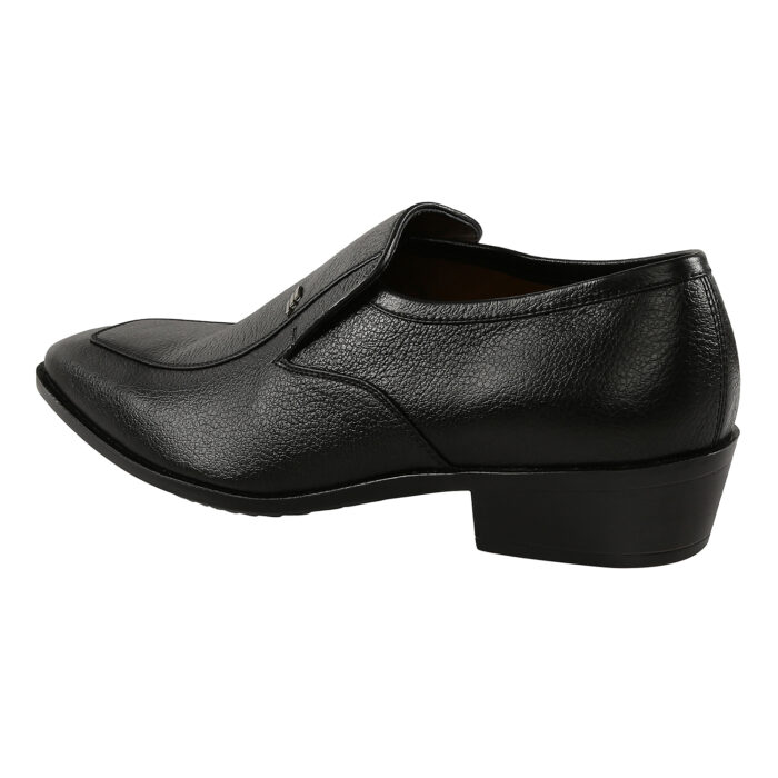 Black Leather Slip On Shoes - Image 6