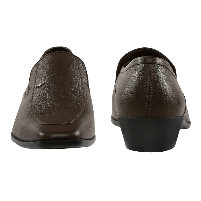 Brown Leather Slip On Shoes - Image 6