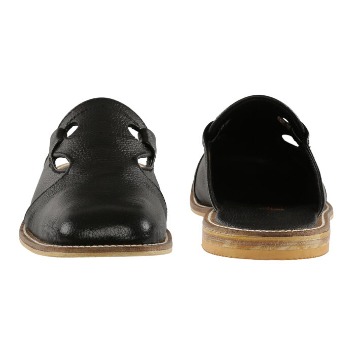 Black Leather Sole Sandals - Image 3