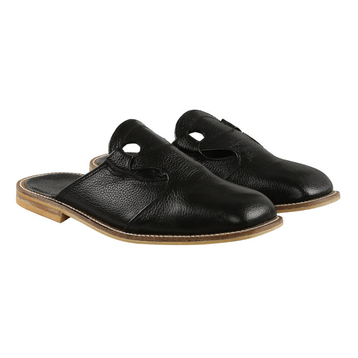 Black Leather Sole Sandals - Image 5