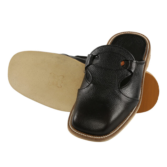 Black Leather Sole Sandals - Image 6