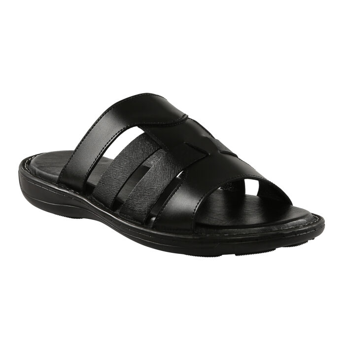 Black Leather Sandals