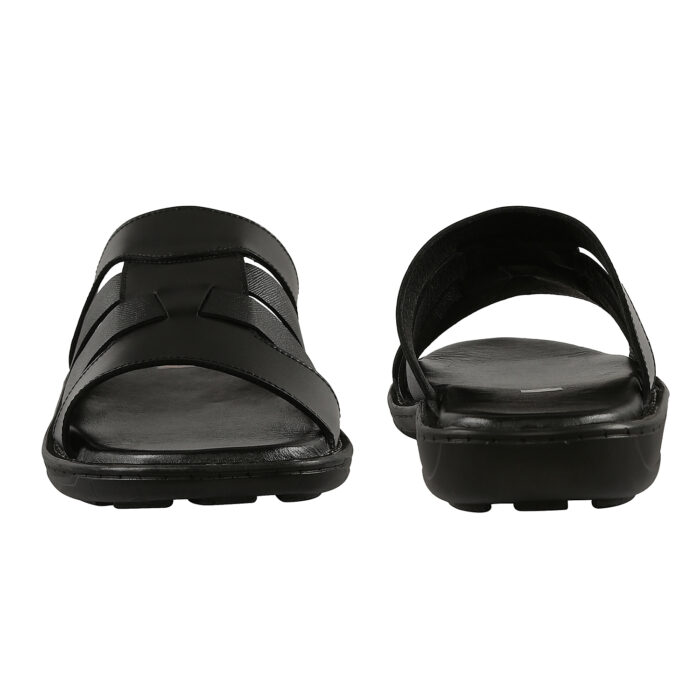 Black Leather Sandals - Image 3