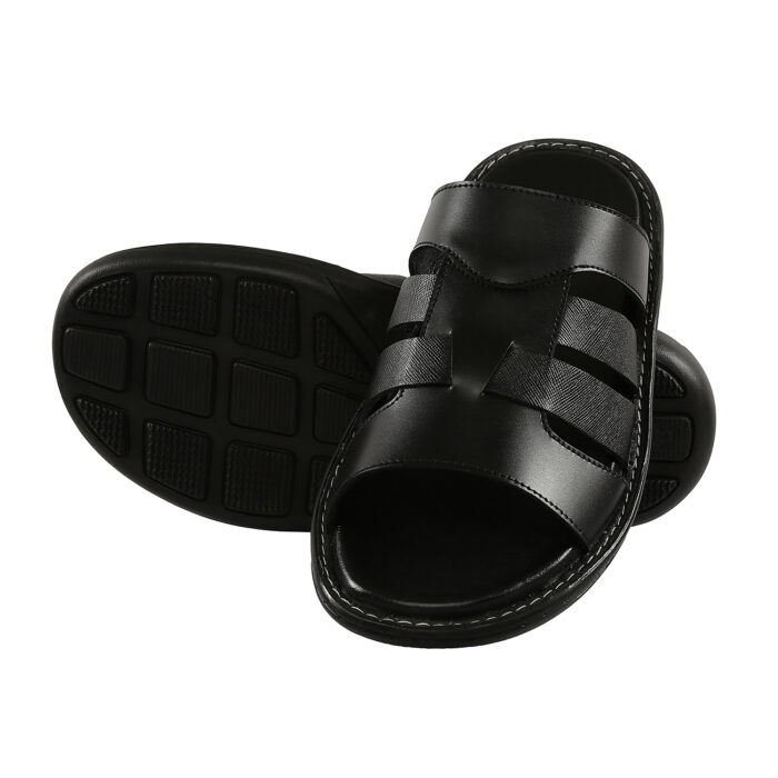 Black Leather Sandals - Image 7