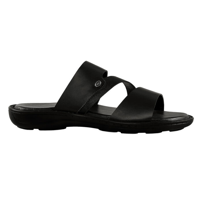 Black Leather Sandals - Image 2