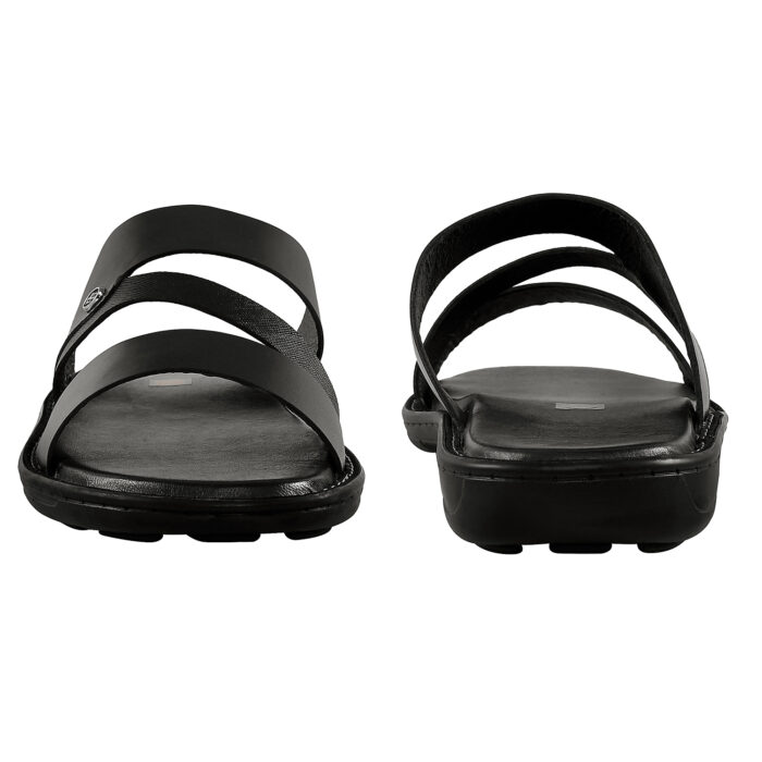 Black Leather Sandals - Image 3