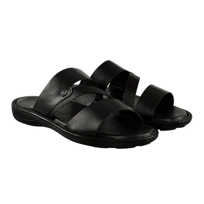 Black Leather Sandals - Image 5