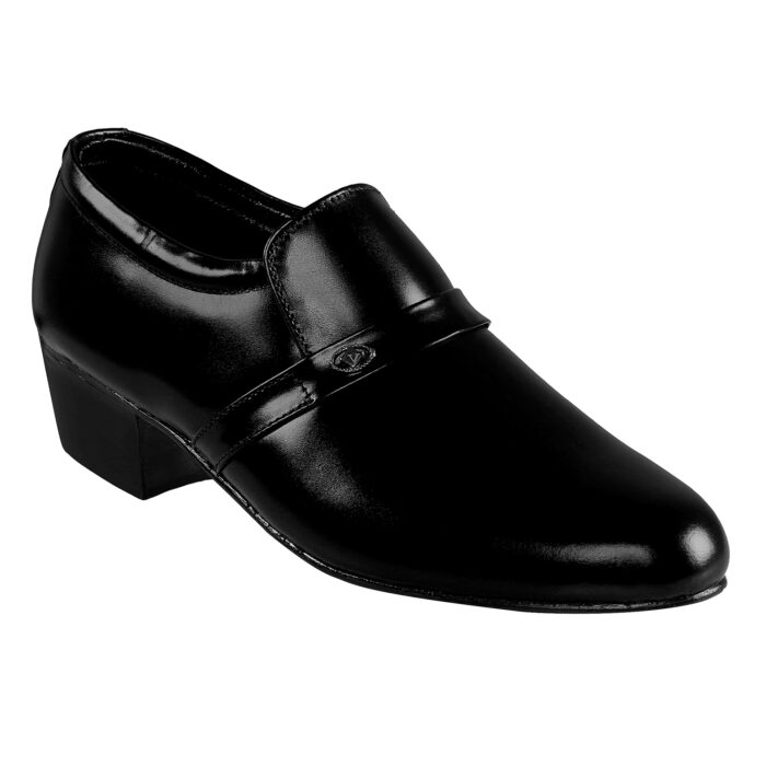 Black Leather Slip On Shoes