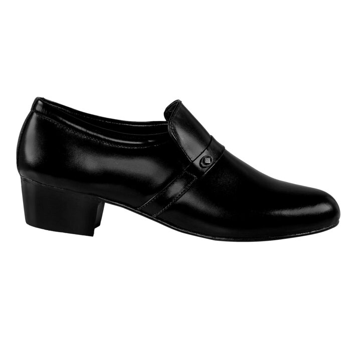 Black Leather Slip On Shoes - Image 2