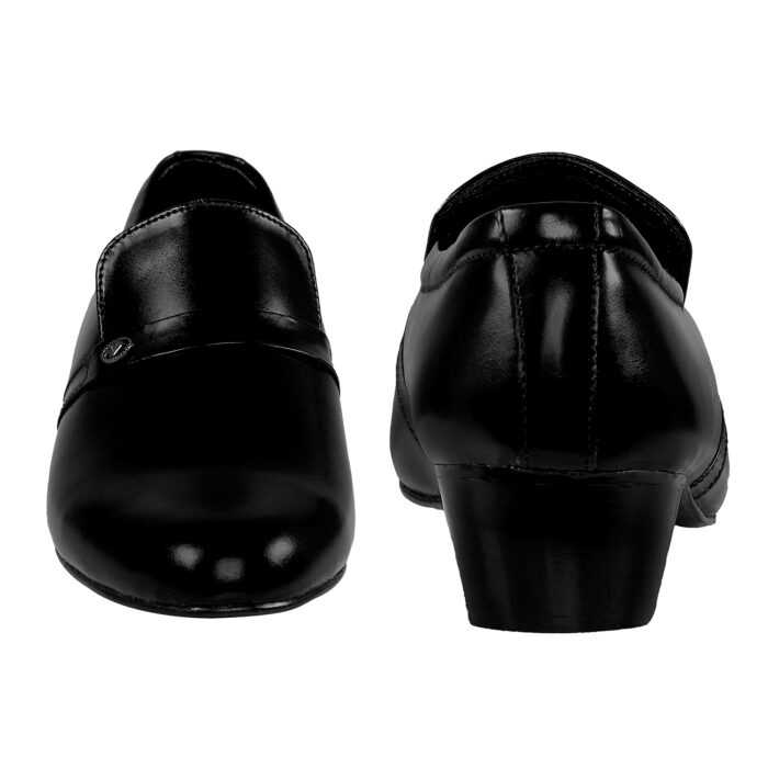 Black Leather Slip On Shoes - Image 3