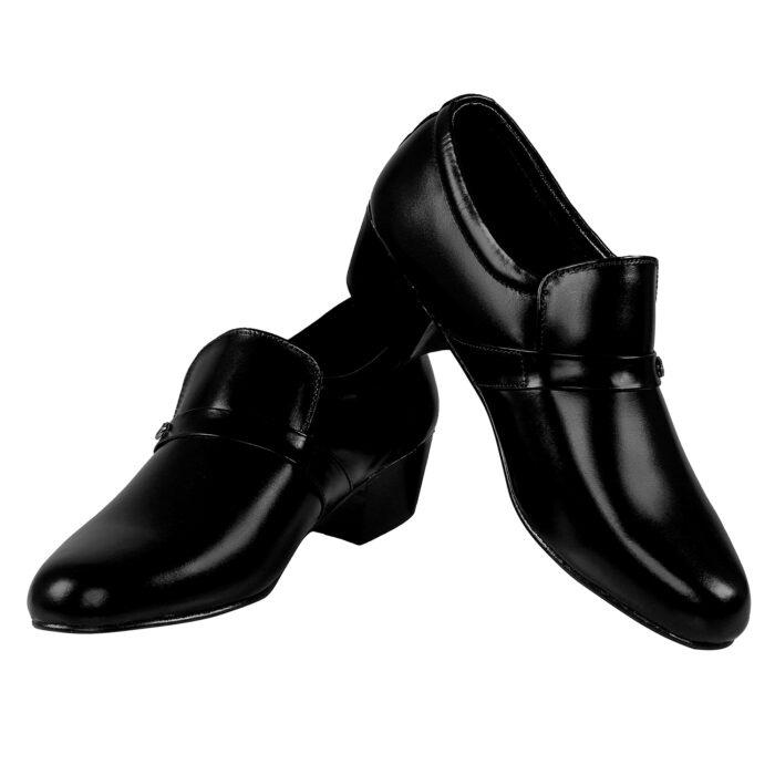 Black Leather Slip On Shoes - Image 5