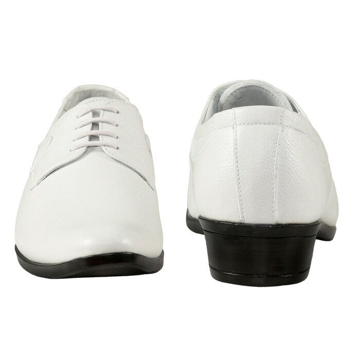 White Leather Lace Ups - Image 3