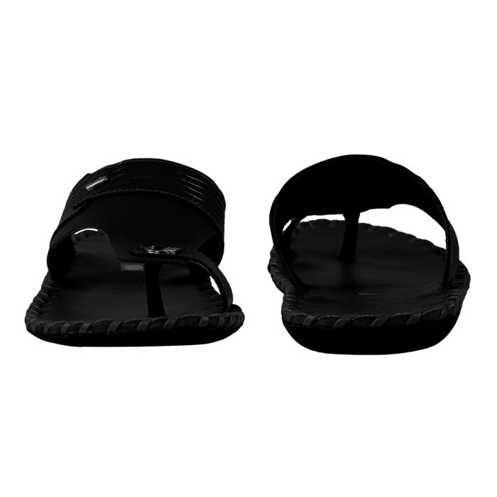 Black Leather Sandals - Image 3