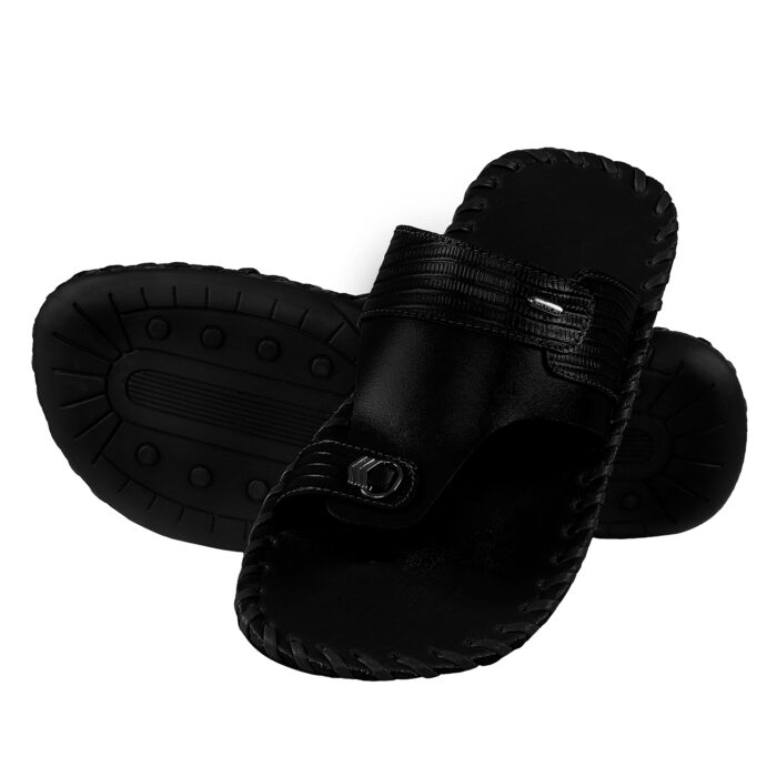 Black Leather Sandals - Image 5