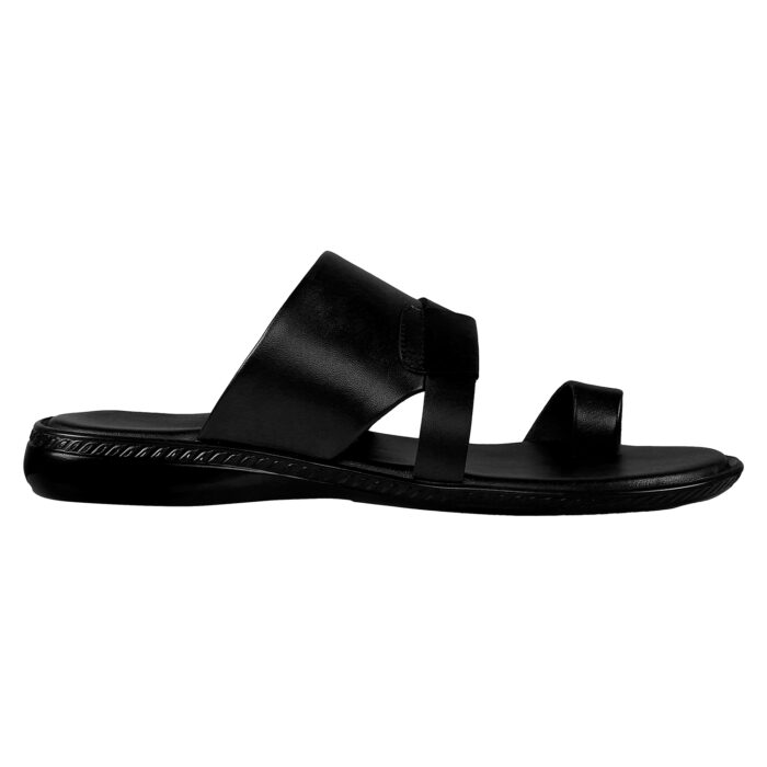 Black Leather Slippers - Image 3