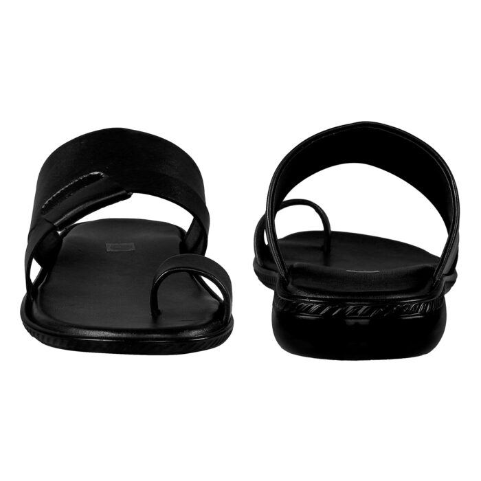 Black Leather Slippers - Image 2