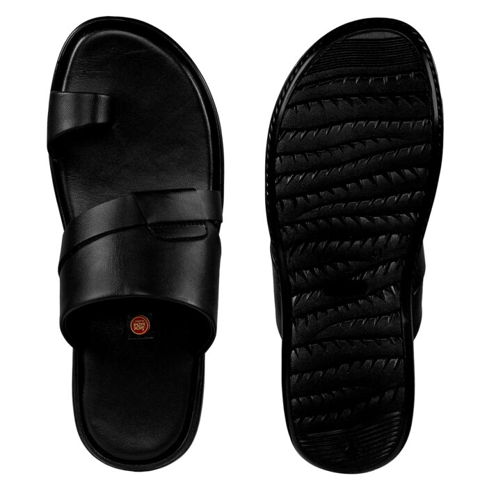 Black Leather Slippers - Image 4