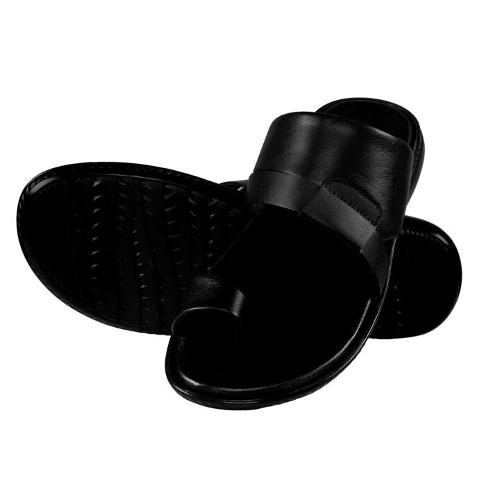 Black Leather Slippers - Image 5