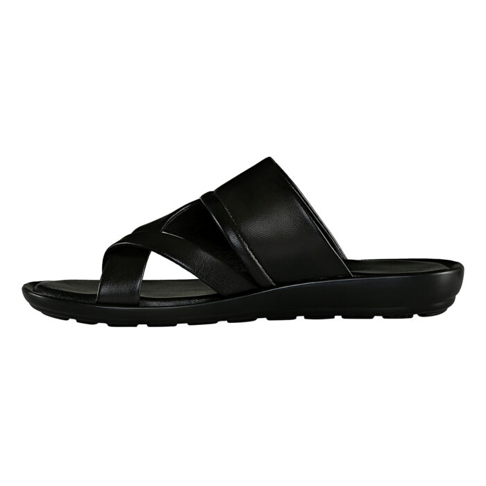 Black Leather Slippers - Image 2