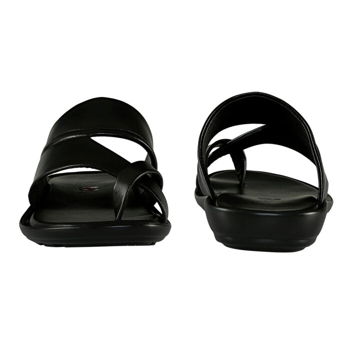 Black Leather Slippers - Image 3