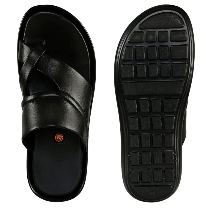 Black Leather Slippers - Image 4