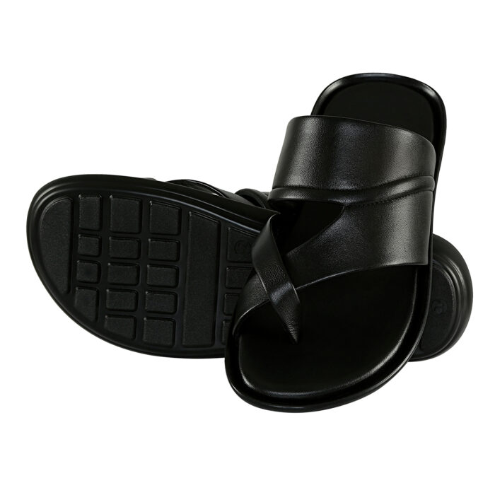 Black Leather Slippers - Image 5