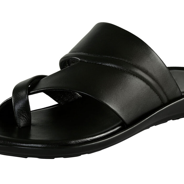 Black Leather Slippers - Image 6