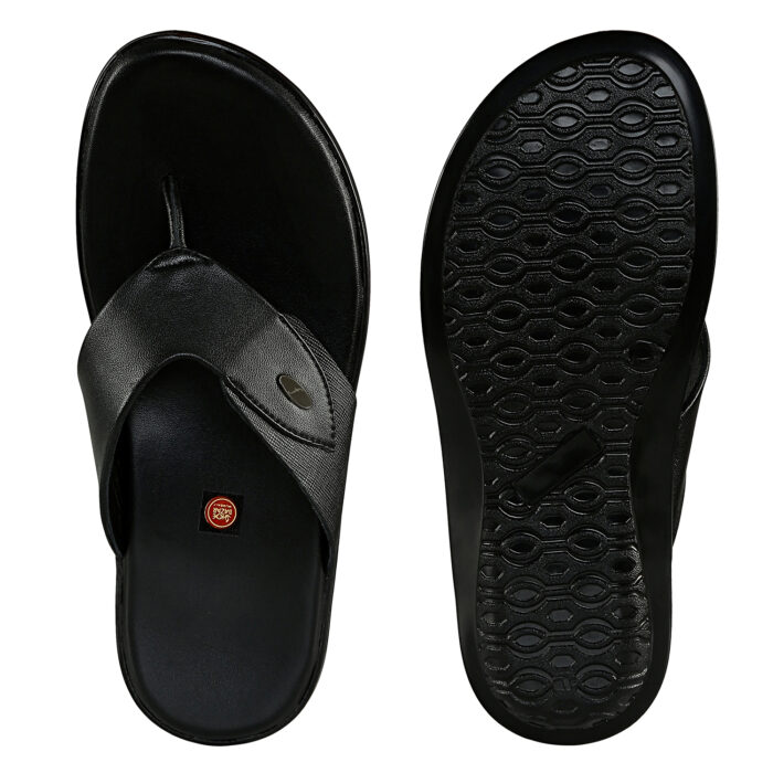 Black Leather Sandals - Image 4