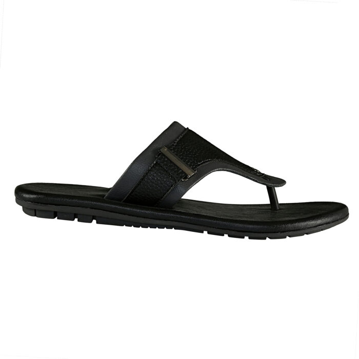 Black Leather Slippers - Image 2