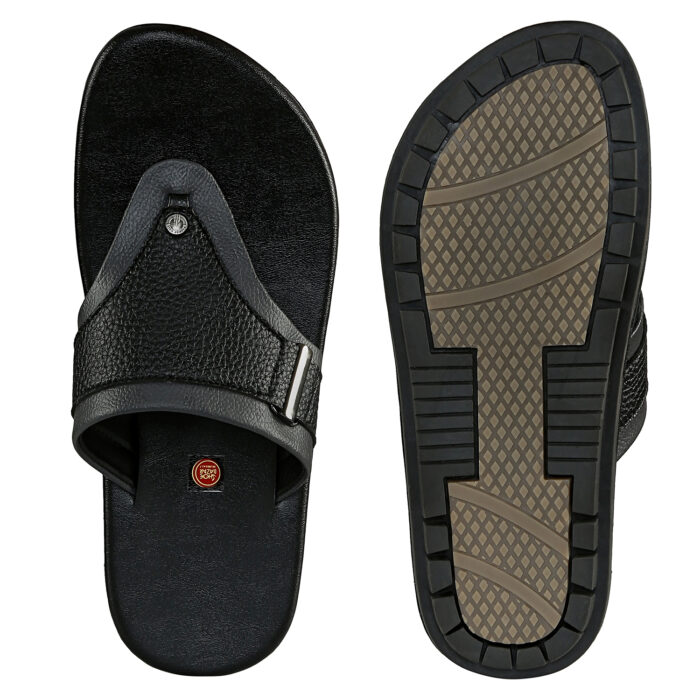 Black Leather Slippers - Image 4