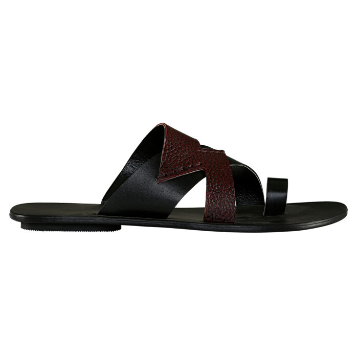 Black Leather Sole Sandals - Image 6