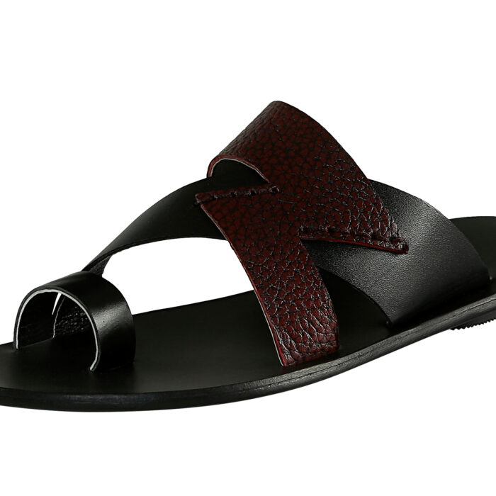 Black Leather Sole Sandals - Image 5