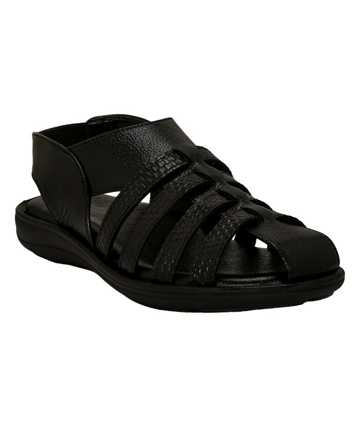 Black Leather Sandals