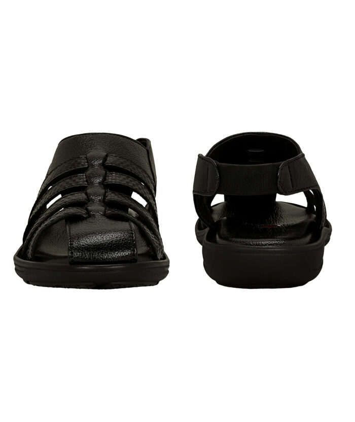 Black Leather Sandals - Image 3