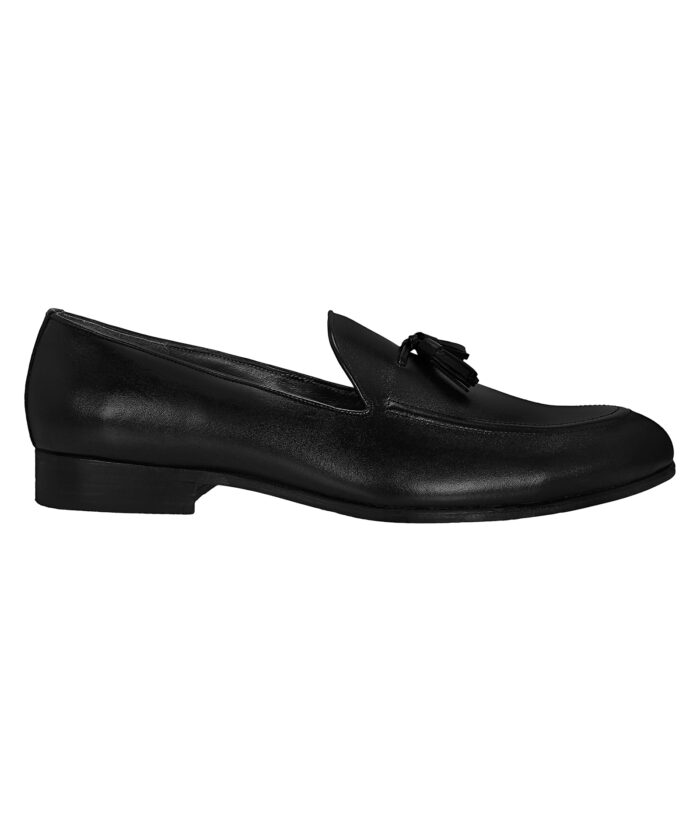 Black Leather Sole Slip Ons (Item 4423) - Image 2