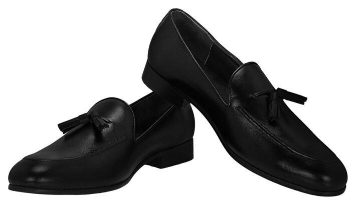 Black Leather Sole Slip Ons (Item 4423) - Image 5