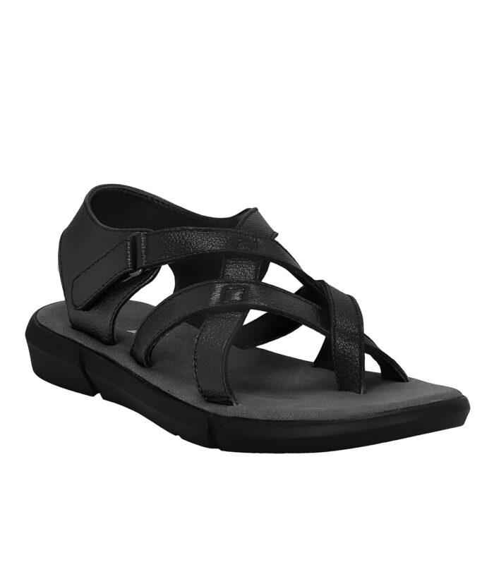 Black Leather Sandals (Item 3219)