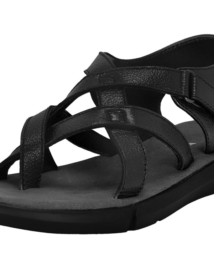 Black Leather Sandals (Item 3219) - Image 6